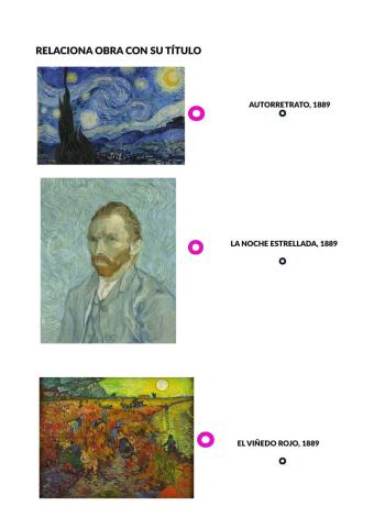 Relaciona cada obra con su nombre