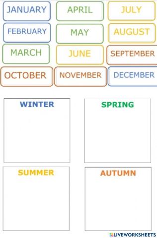 Months & seasons