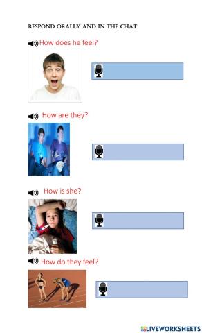 Respond orally and in the chat Emotions