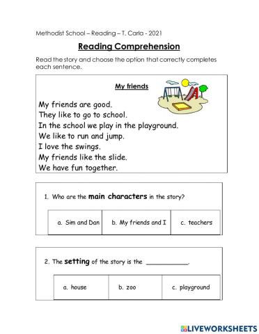 Reading comprehension