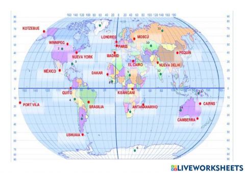 Ejercicios latitudes - longitudes