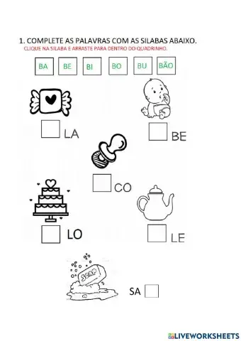 Familia silabica do b