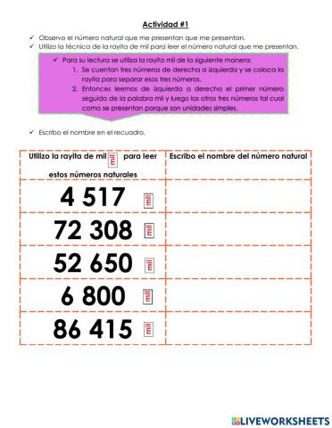 Números naturales 4