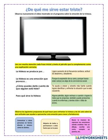¿De qué me sirve estar triste?