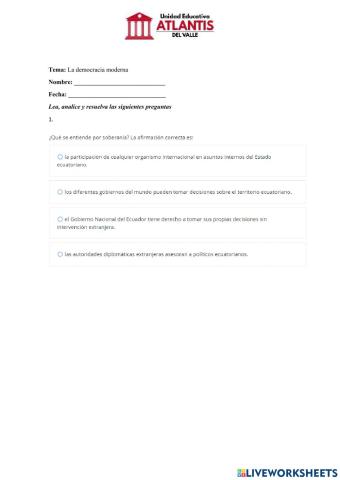 La democracia moderna