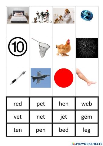 FM4 L2 short e words