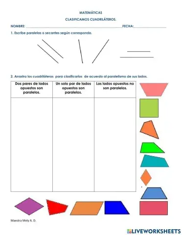 Clasificación de cuadriláteros