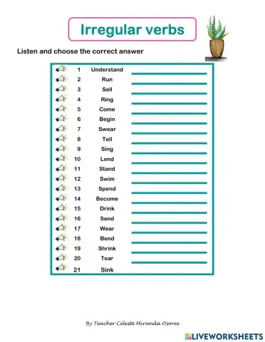 Irregular verbs 1