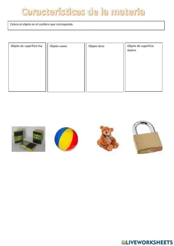 Caracteristicas de la materia