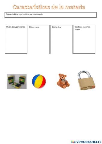 Caracteristicas de la materia