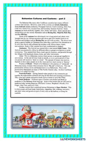 Bahamian Cultures and Customs 2