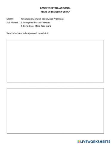 Kehidupan manusia pada masa praaksara