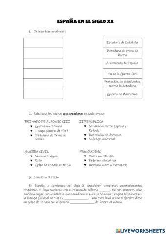 España en el Siglo XX