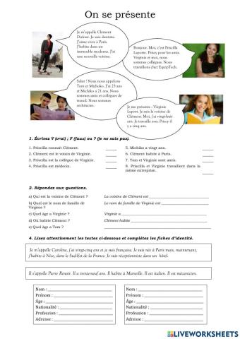 PRÉSENTATION PERSONNELLE