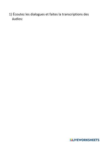 présentation personnelle transcription