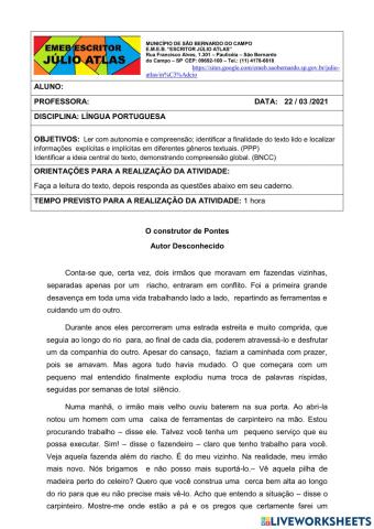 Português - Intrepretação