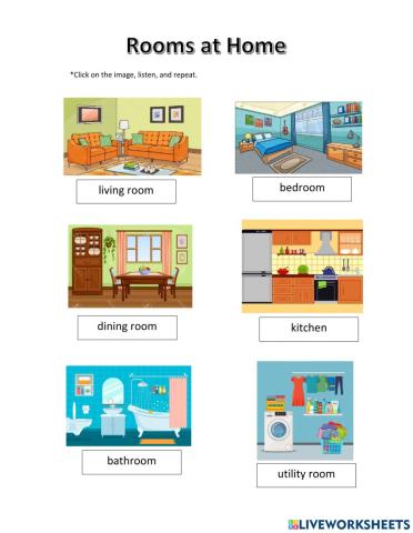 Vocabulary Rooms at home