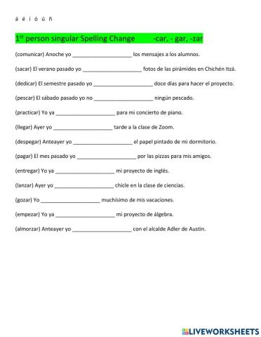 Preterite 3 Irregularities