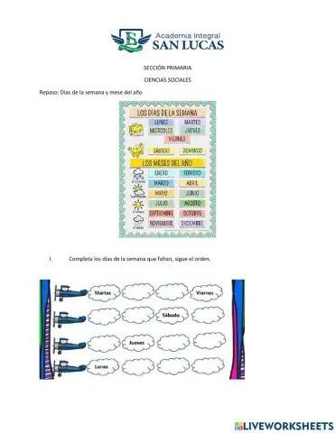 Días de la semana y meses de año