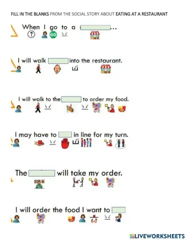 Restaurant Social Story