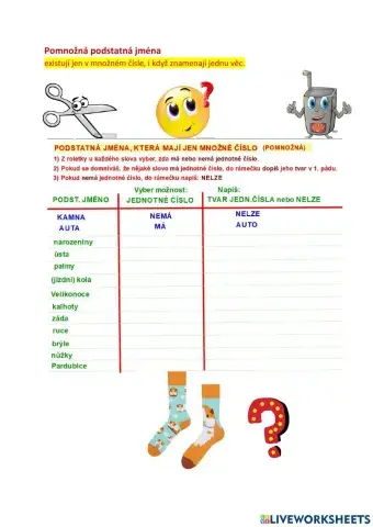 Pomnožná podstatná jména