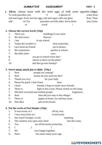 Test Unit 3 Sharing impressions
