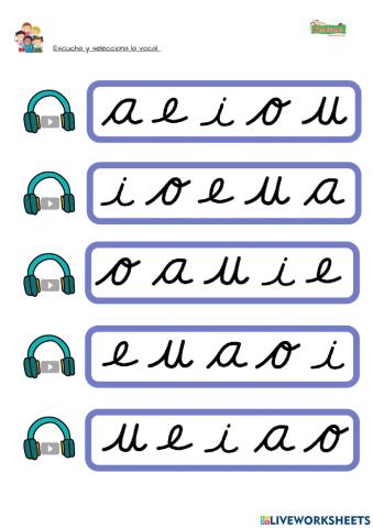 Identifica las vocales