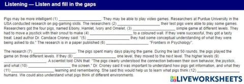 Listening comprehension