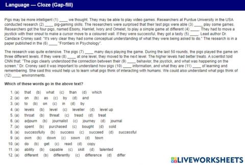 Listening comprehension 7