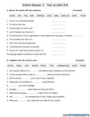 Oxford Discover 2-Test 5+6
