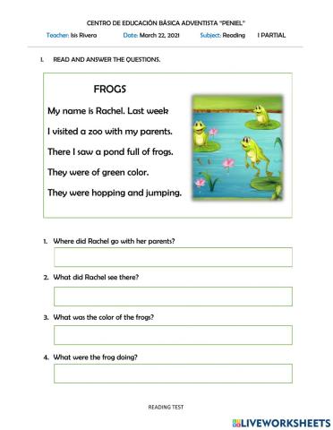 Reading Test