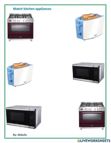 Match kitchen appliances