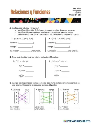 Relaciones y Funciones