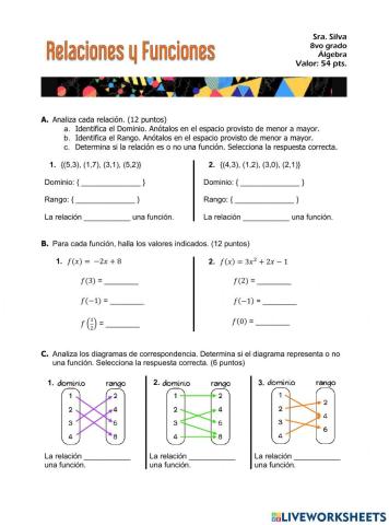 Relaciones y Funciones