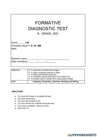 Diagnostic test
