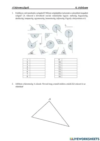 A háromszögek