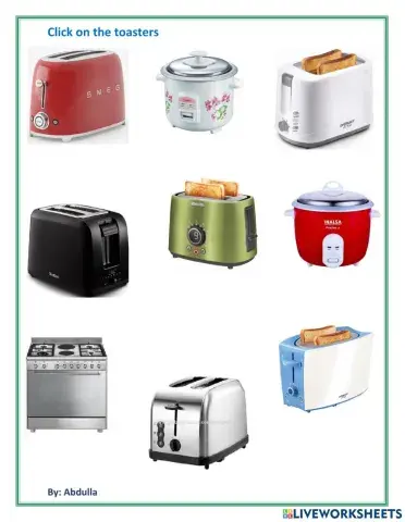 Click on the toasters