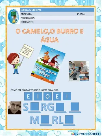 Atividade 029 - o camelo, oburro e a a agua
