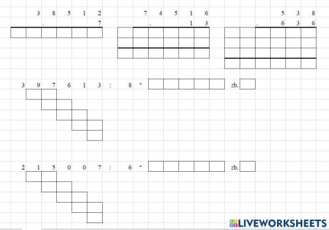 Písemné násobení a dělení do 1 000 000