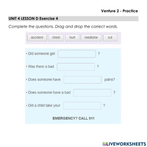 Emergency?  Call 911!