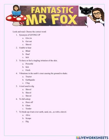 Fantastic Mr. Fox 4, 5, 6, 7