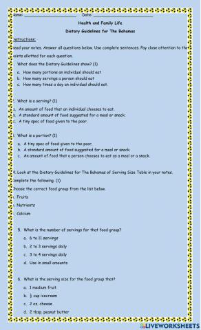 Dietary Guidelines- Food Pyramid