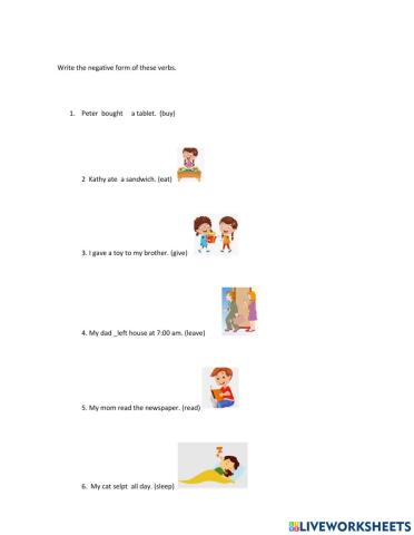 Past simple negative form