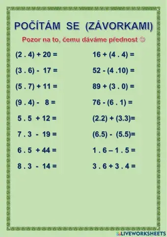 Počítám se závorkami