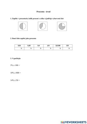Procenta - úvod