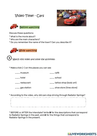 Comparatives and Superlatives - Cars Movie