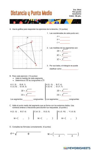 Distancia y Punto Medio