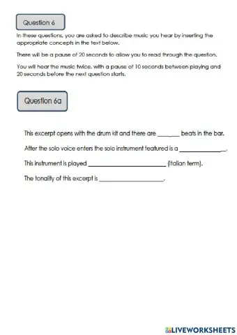 National 5 Practise Question 6a