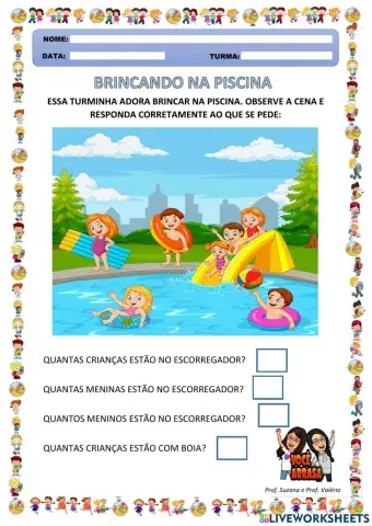 Brincando na Piscina