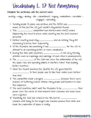 Lesson 17 Neil Armstrong